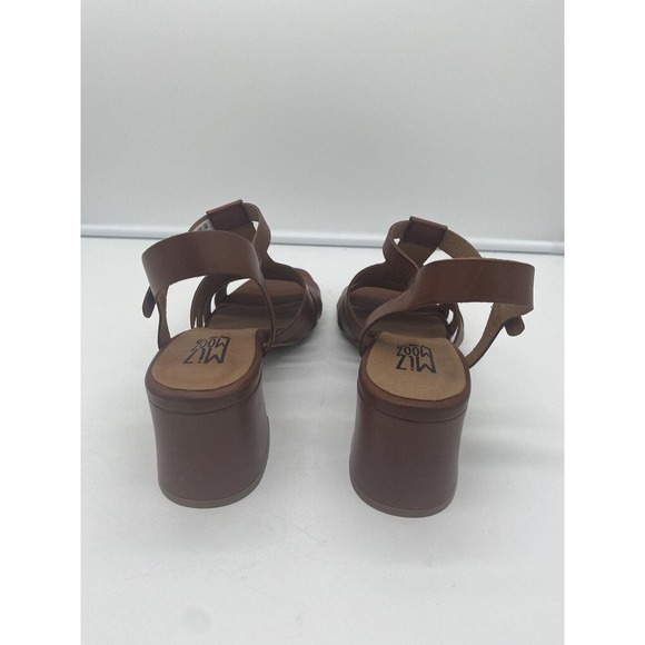 New Miz Mooz Boardwalk Leather Fisherman Heeled Sandals Brandy EU 41 US 9.5-10‎ - Picture 5 of 7